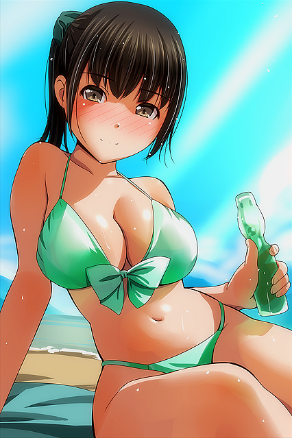 Slippery Nympho Squirts Watermelons in Public - Hentai XXX Porn