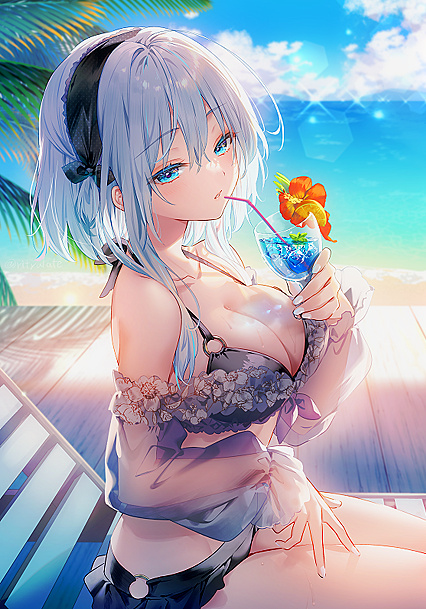 Horny AF senpaiman fucking his kawaisa bitch on beach