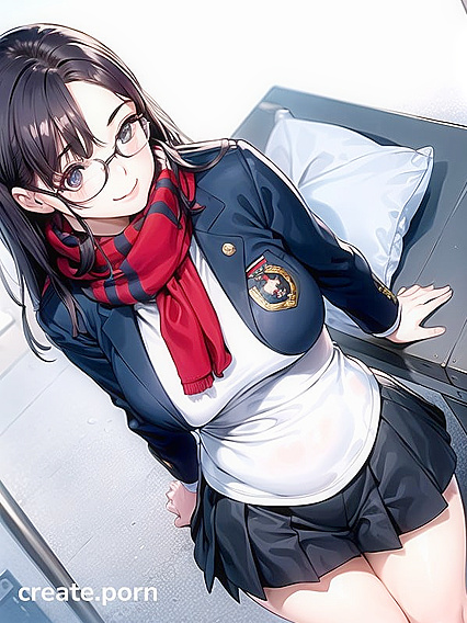 Smiling at You While Wrapped in a Scarf - A Sensual Hentai Experience