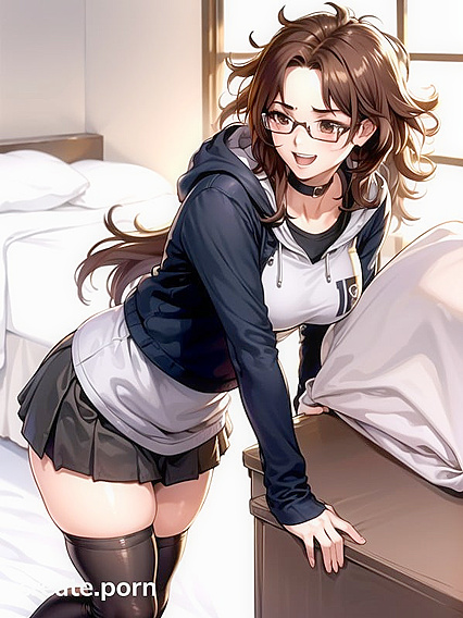 Long-Haired Girl 18+ in School Uniform Stares Intensely at You in Hentai Ecstasy