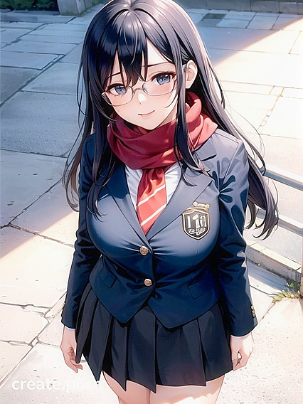 Fat Girl 18+ in Glasses and Skirt Enjoying Intense Hentai Pleasure