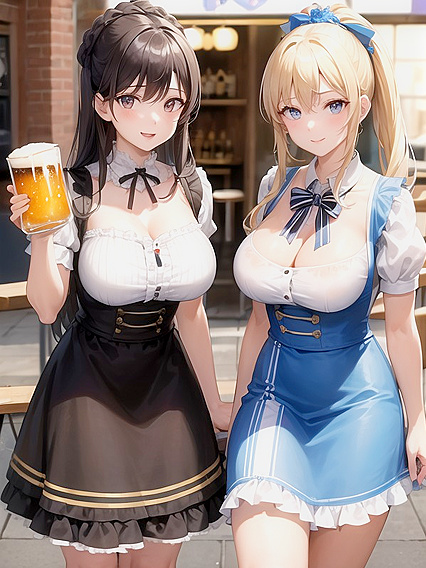 Braided Pigtails and White Knee Socks - A Seductive Coordination in Hentai AI