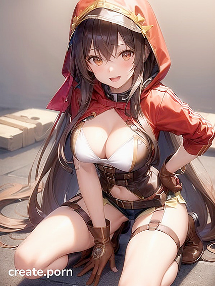 Seductive Brown-Eyed Girl 18+ in Ribbon and Leather Gloves forSTEAMY Hentai Pleasure