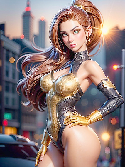 Wonder Woman's Curvy Adventures inSTEAMY Hentai AI Image