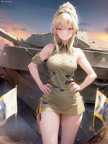 Blue Eyes and Ukrainian Flag - Intense Military Hentai Fantasies