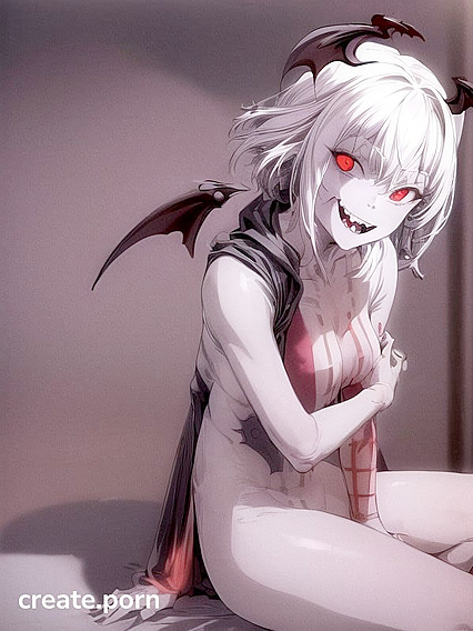 Windy Day with Black Cape and Comet-Themed hentai featuring White and Black Mix Short Hair