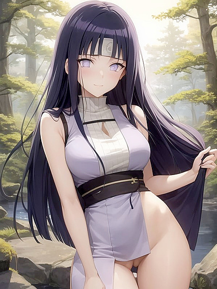 Standing Semi-Nude in a Moonlit Glade Under Twinkling Stars HentHentai AI Image