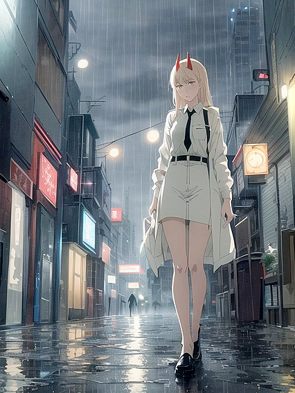 High-Resolution Hentai Porn Featuring Glowing Pedestrian Footsteps