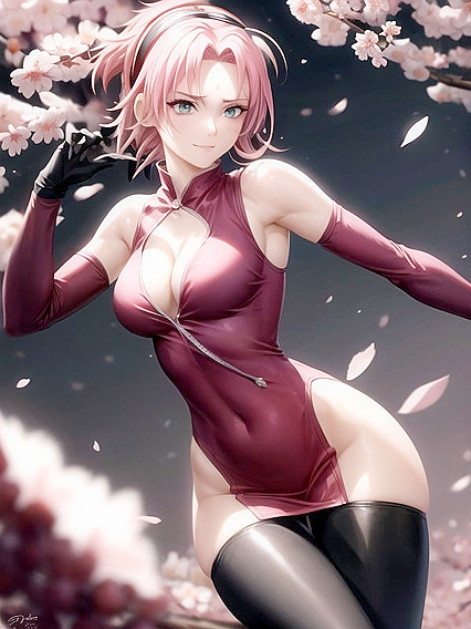 Pink-Haired Beauty Smiles Seductively in Sunlit hentai Pleasure