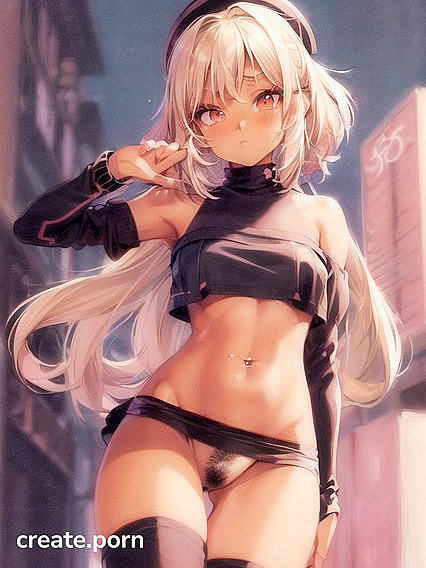 Thigh-High Socks and No Panties - A Seductive Brown-Eyed Hentai Fantasy