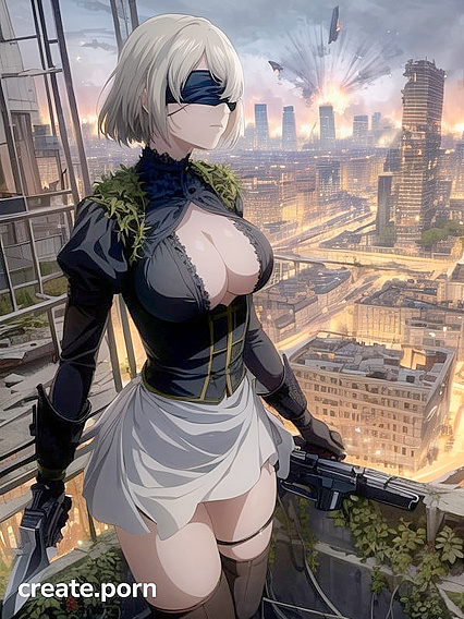 Dark-Colored Weapons andAbsurdRes Action in Intense Hentai AI Image