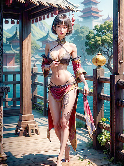 Chinese Pirate Soaked in Wet Clothes for Full-Bodied Hentai Pleasure