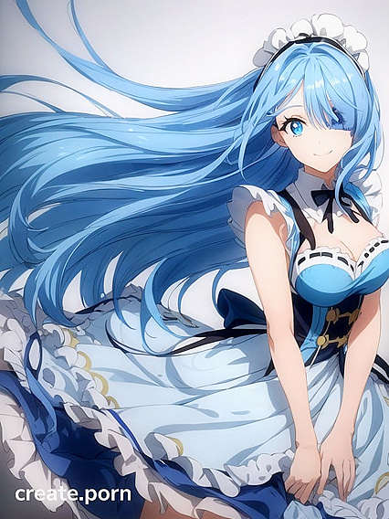 Rem from Re -Zero Bound in Seductive Poses with Her Sky Blue Hair Hentai Pleasure