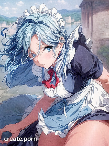 Villager with Sky Blue Hair Tears of Joy in hentai Pleasure Image