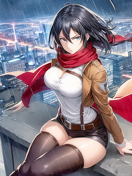 Intense Gaze and Windswept Black Hair - Athlete’s Passion Unleashed in Hentai