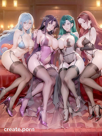 Hex Girl 18+s Entangled in Seductive Hentai AI Image