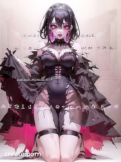 Goth Bride Kneels in Tattered Clothes, with Smudged Makeup and Mouth Agape