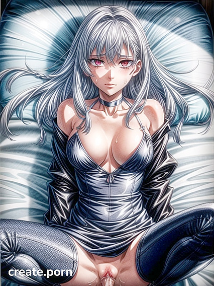 Girl 18+ with Small Breasts Struggles in Pullover Hentai AI Image