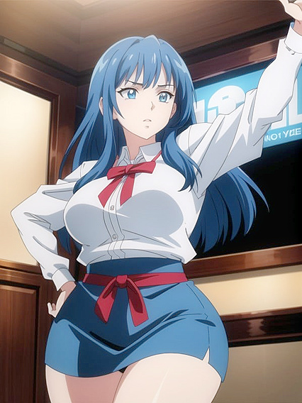 18-Year-Old Dancer Performs Seductive Moves in Blue-Themed HentaiErotic Adventure