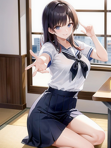 Fit in Perfect Uniform Models Seductive Hentai AI Image