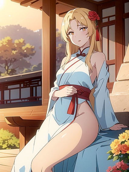 Sunset Orgasms in Vibrant Multi-Colored Hentai Fantasy