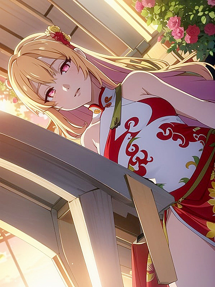 Luscious Naked Babe Laid Out Seductively in Vibrant Hentai Wallpapers