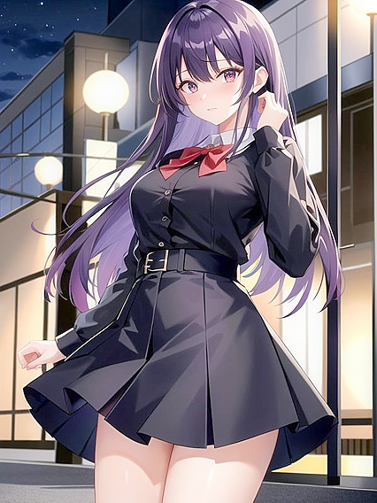 in Purple Uniform Explored in Urban Hentai Adventures