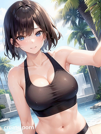 Sunny Leone Takes On Blue in Sultry Solo Hentai AI Image