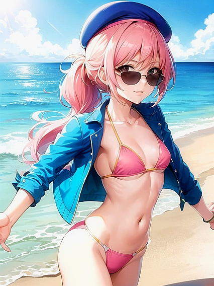 Sunny Beach Fantasy - Hand-Drawn Hentai Pleasure Waves