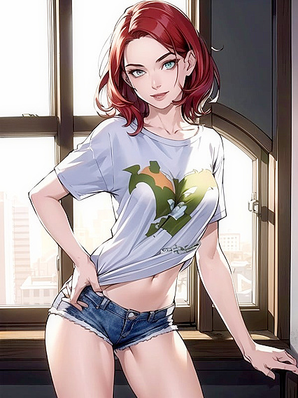 Sunny Wears Oversized T-Shirt in HilariousComic Hentai Adventures
