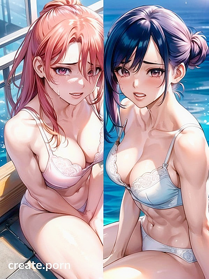 Purple-Skinned Beauty with Hair Bun Tops It Off in Hot Hentai AI Image