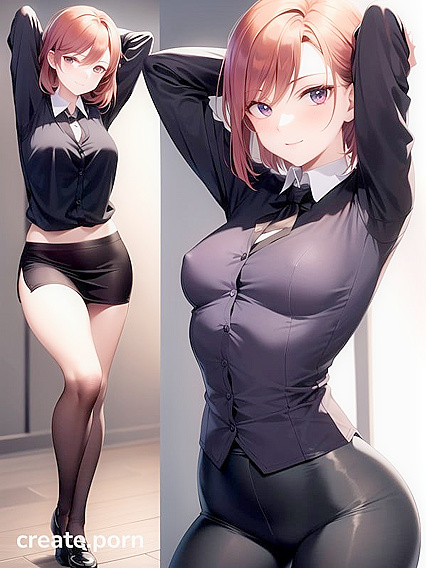 Sexy Small-Breasted Teacher Tempts Students in naughty Hentai AI Image