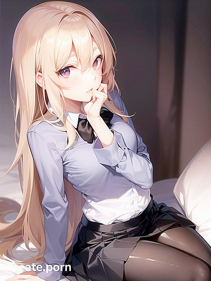 Skinny Girl 18+ with Small Breasts Enjoys Intimate Touches in Hentai Fantasy