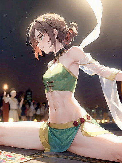 Bonfire Seduction - Intimate Side Views of Erotic hentai Moments