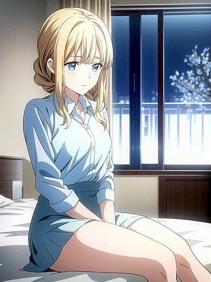 Solo Bedroom Fantasy - Intimate Moments with a Seductive Anime Beauty