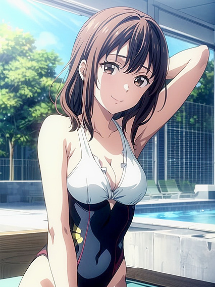 Noon Encounter - Intimate Stare Seduction in Hentai AI Image