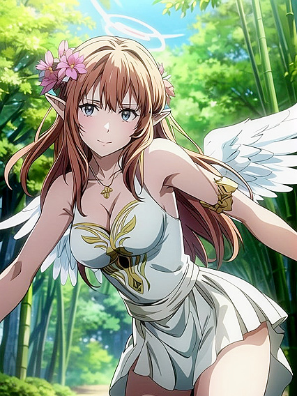 Elven Beauty with Pointy Ears Dances Seductively in Captivating Hentai AI Image