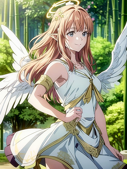 Laurel-Crowned Beauty Dances Seductively in a Bamboo Forest Hentai AI Image