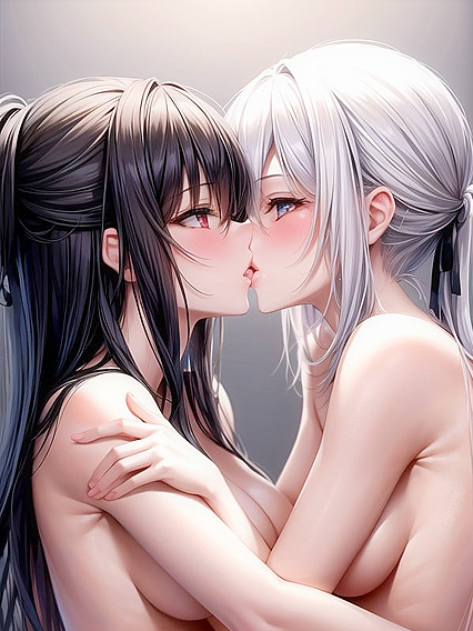 Eyes Shut Tight as She Revels in Naked Pleasure in Detailed Hentai AI Image