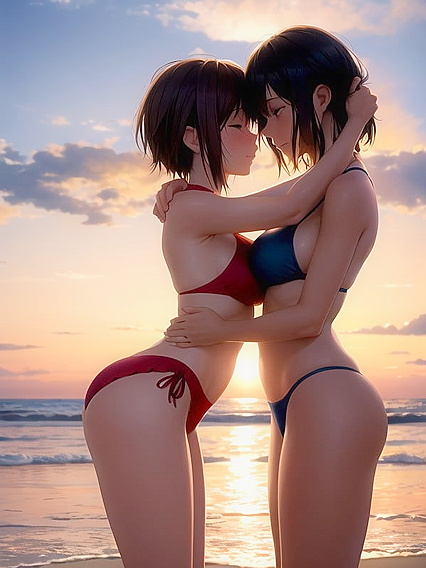 Tender Embrace in a Hyper-Realistic Romantic Atmosphere Hentai Hentai AI Image