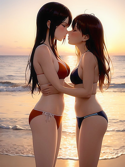 Intimate Kisses and Close Embraces in Hyper-Realistic Professional Photography Hentai