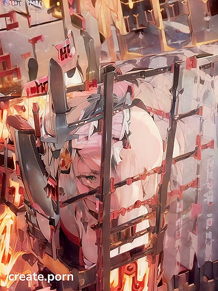 Muscular Stud in Nylon Gloves Dominates in Steamy Hentai AI Image