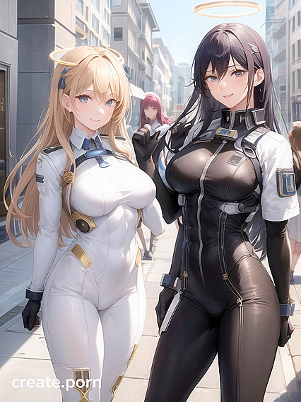 Nylon-Gloved Action in Futuristic Cityscape for Sci-Fi Hentai Thrills
