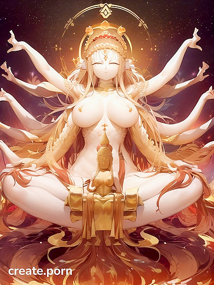 Surrounded by Light - Multi-Armed Fantasies with a voluptuous Anime Goddess
