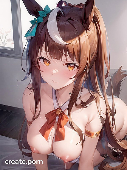 Wet Pussy and Blunt Bangs - Orange-Haired Anime Chick Gets Horny in Hentai AI Image