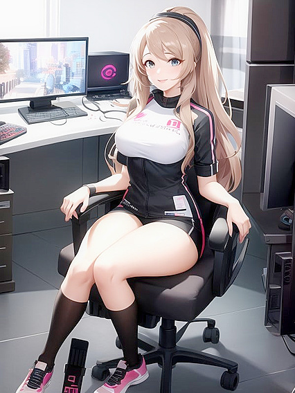 Gaming Setup With RGB Lights and Pro Mic for Ultimate Hentai Pleasure