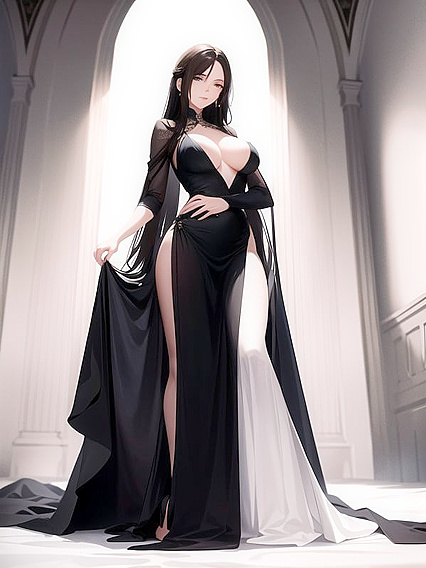 Elegant Woman Strikes a Pose in High-Resolution Hentai Masterpiece