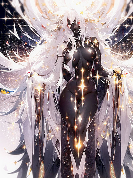 Sparkling Glitter Hair in Sultry White Hairstyles for Hentai Pleasure