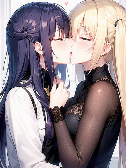 Passionate Kissing Image in Seductive Hentai AI Porn Videos