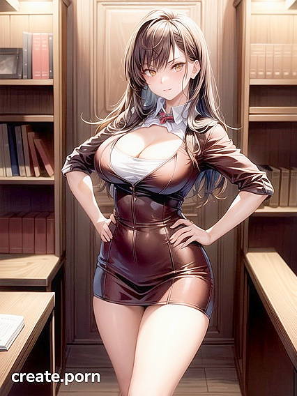 Sideways Vagina Fun in the Study Room with Wet Clothes Hentai Hentai AI Image